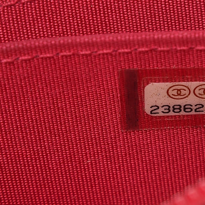 Chanel Caviar Quilted Boy Zip Around Coin Purse Wallet Fuchsia 7 of 9