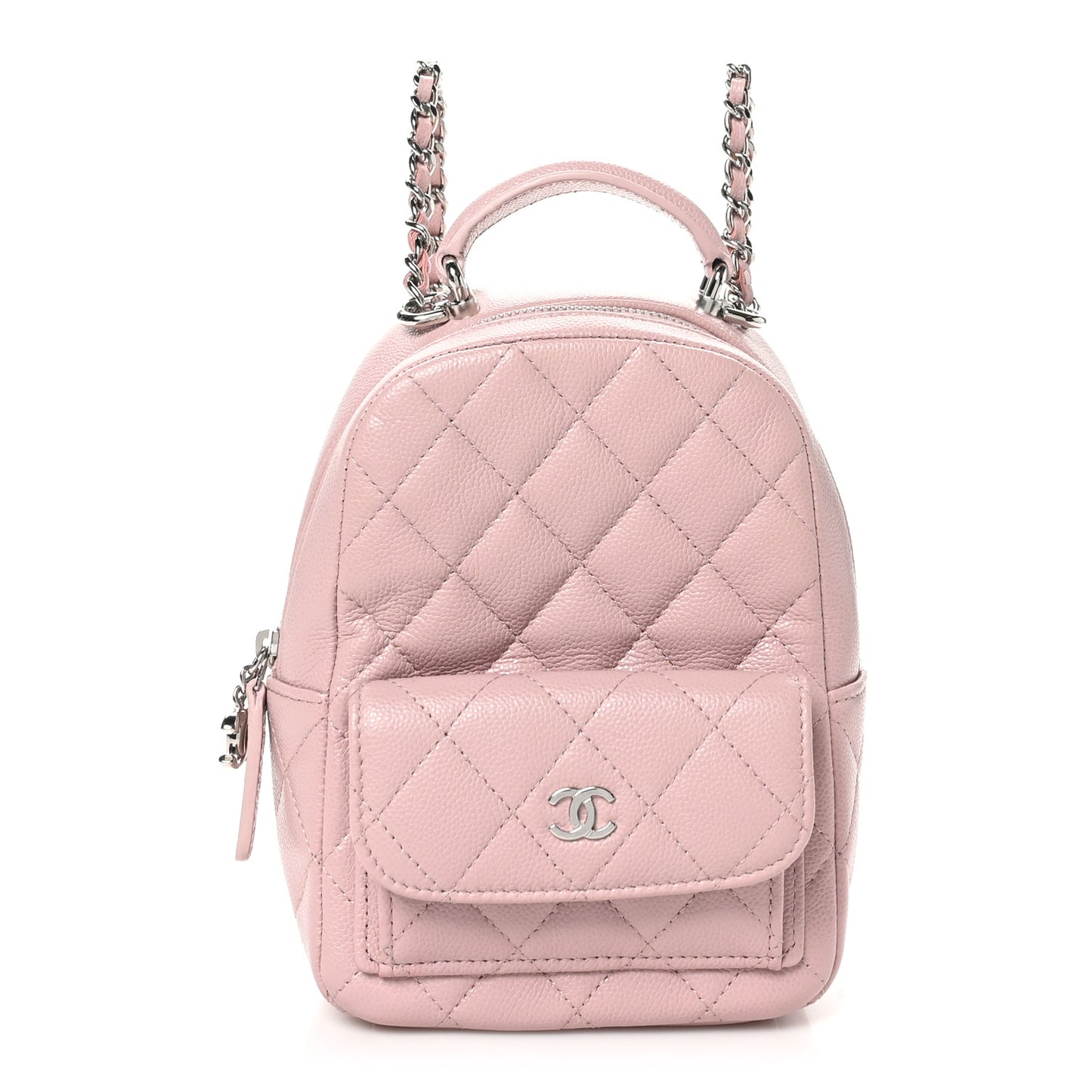 Caviar Quilted CC Mini Classic Backpack Light Pink