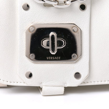 Versace Goatskin Large Stardvst Shoulder Bag White Black 10 of 15
