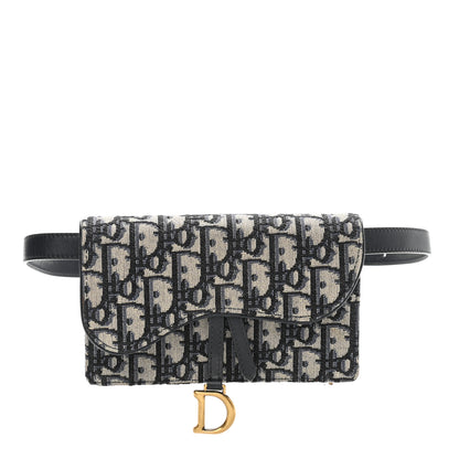 Christian Dior Oblique Saddle Belt Bag Blue 1 of 9