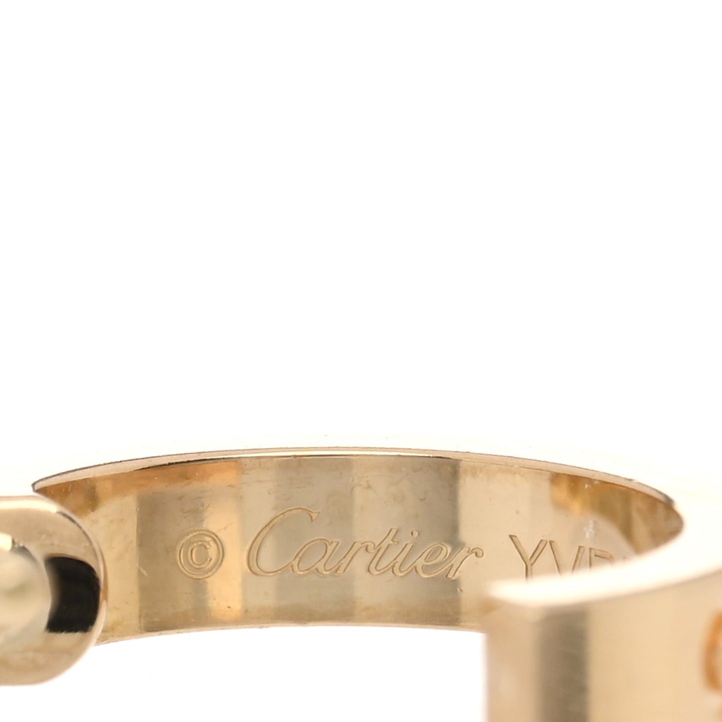 18K Yellow Gold Small LOVE Hoop Earrings