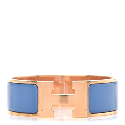 Hermes Enamel Wide Clic Clac H Bracelet PM Bleu Transat 1 of 6
