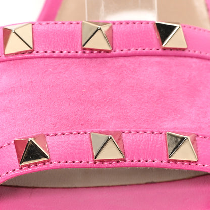 Valentino Garavani Suede Rockstud Ankle Strap 90mm Sandals 36 Pink Orchid 10 of 11