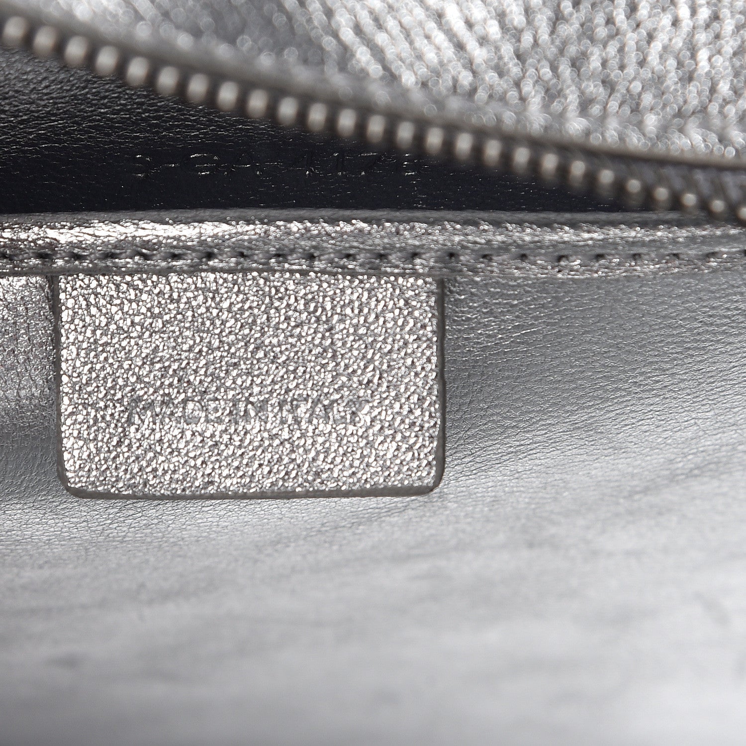 Celine Laminated Lambskin Nano Luggage Silver 6 of 12