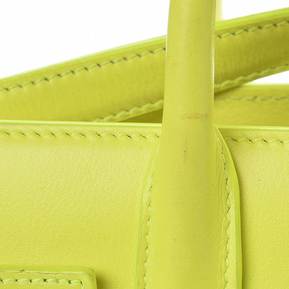 Saint Laurent Calfskin Nano Sac De Jour Neon Yellow 16 of 19