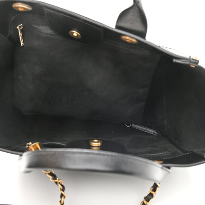 Chanel Caviar Small Studded Deauville Tote Black 5 of 10