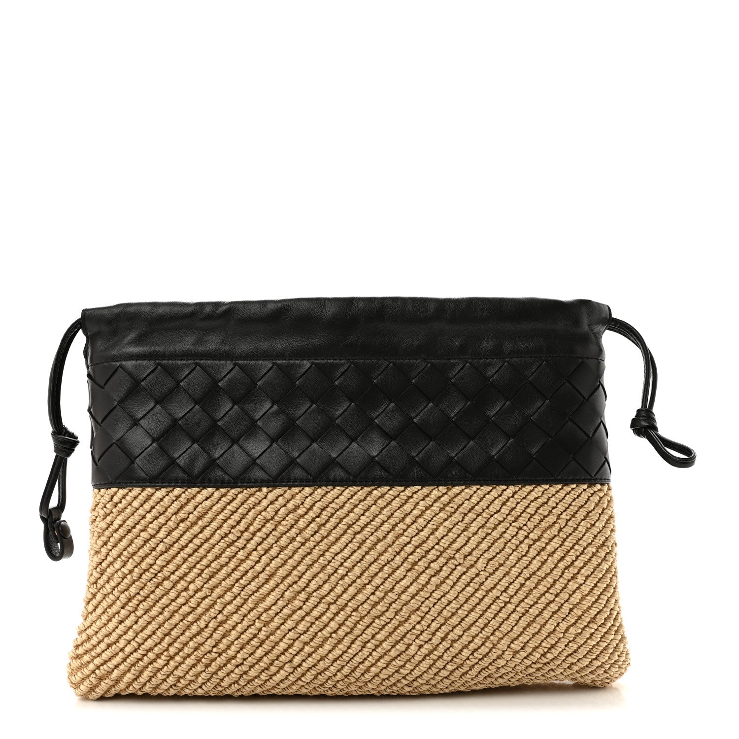 Bottega Veneta Nappa Intrecciato Raffia Dustbag Natural Espresso 1 of 7