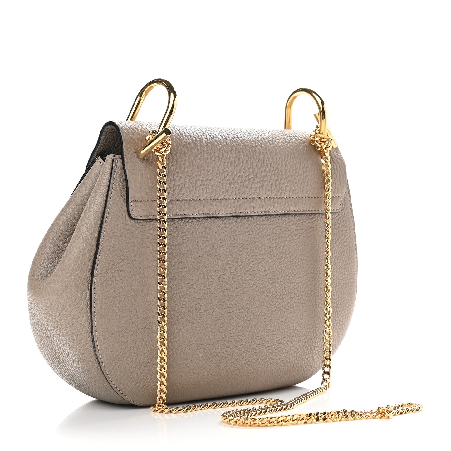 Grained Lambskin Drew Shoulder Bag Motty Grey