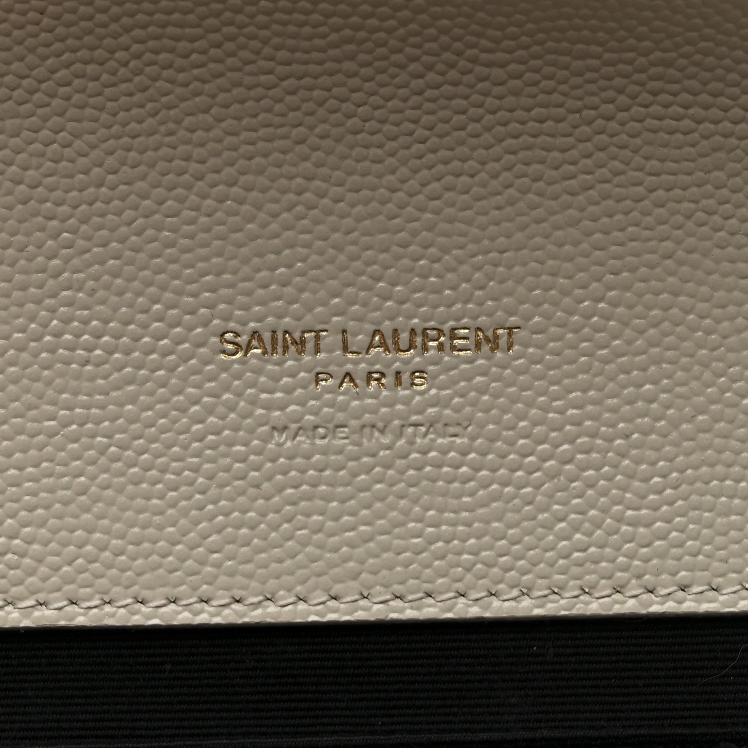 Saint Laurent Grain De Poudre Matelasse Chevron Monogram Envelope Clutch Crema Soft 6 of 8