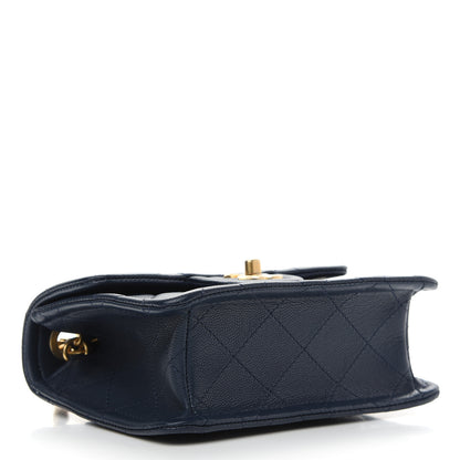 Chanel Caviar Quilted Mini Sweet Classic Flap Navy Blue 4 of 10
