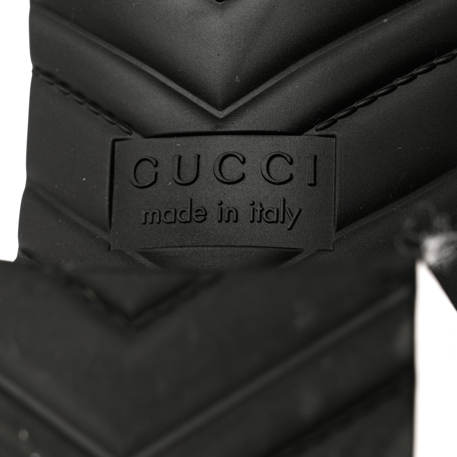 Gucci Rubber Gucci Logo Womens Platform 20/60mm Slide Sandals 39 Black 8 of 11
