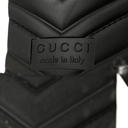 Gucci Rubber Gucci Logo Womens Platform 20/60mm Slide Sandals 39 Black 8 of 11