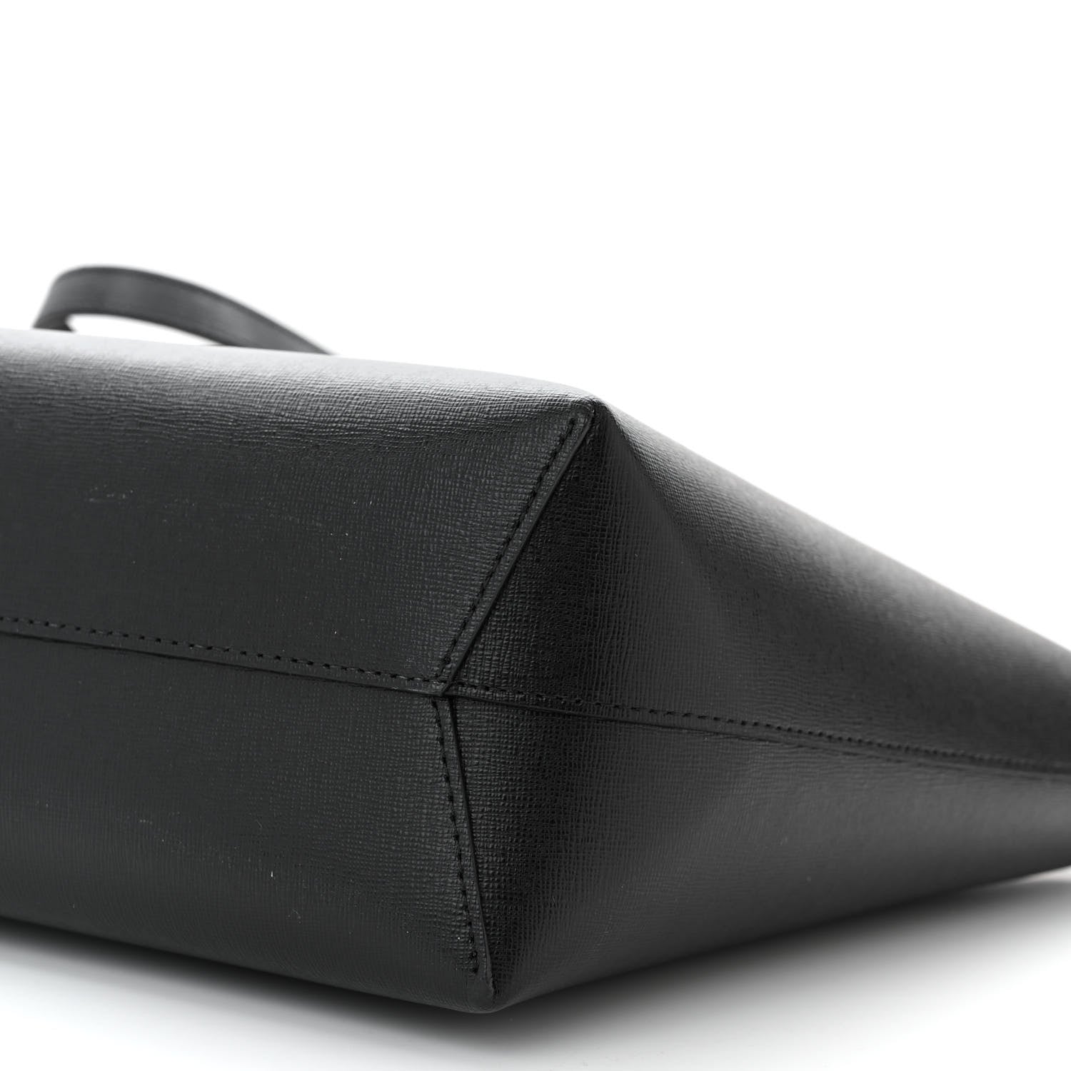 Mansur Gavriel Saffiano Small Zip Tote Black Flamma 9 of 9