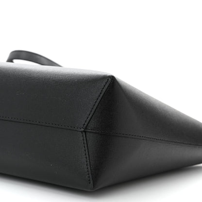 Mansur Gavriel Saffiano Small Zip Tote Black Flamma 9 of 9