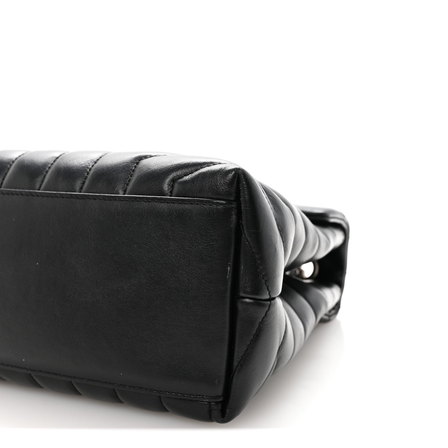 Saint Laurent Calfskin Y Quilted Monogram Medium Loulou Chain Satchel Black 9 of 9