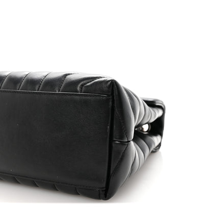 Saint Laurent Calfskin Y Quilted Monogram Medium Loulou Chain Satchel Black 9 of 9