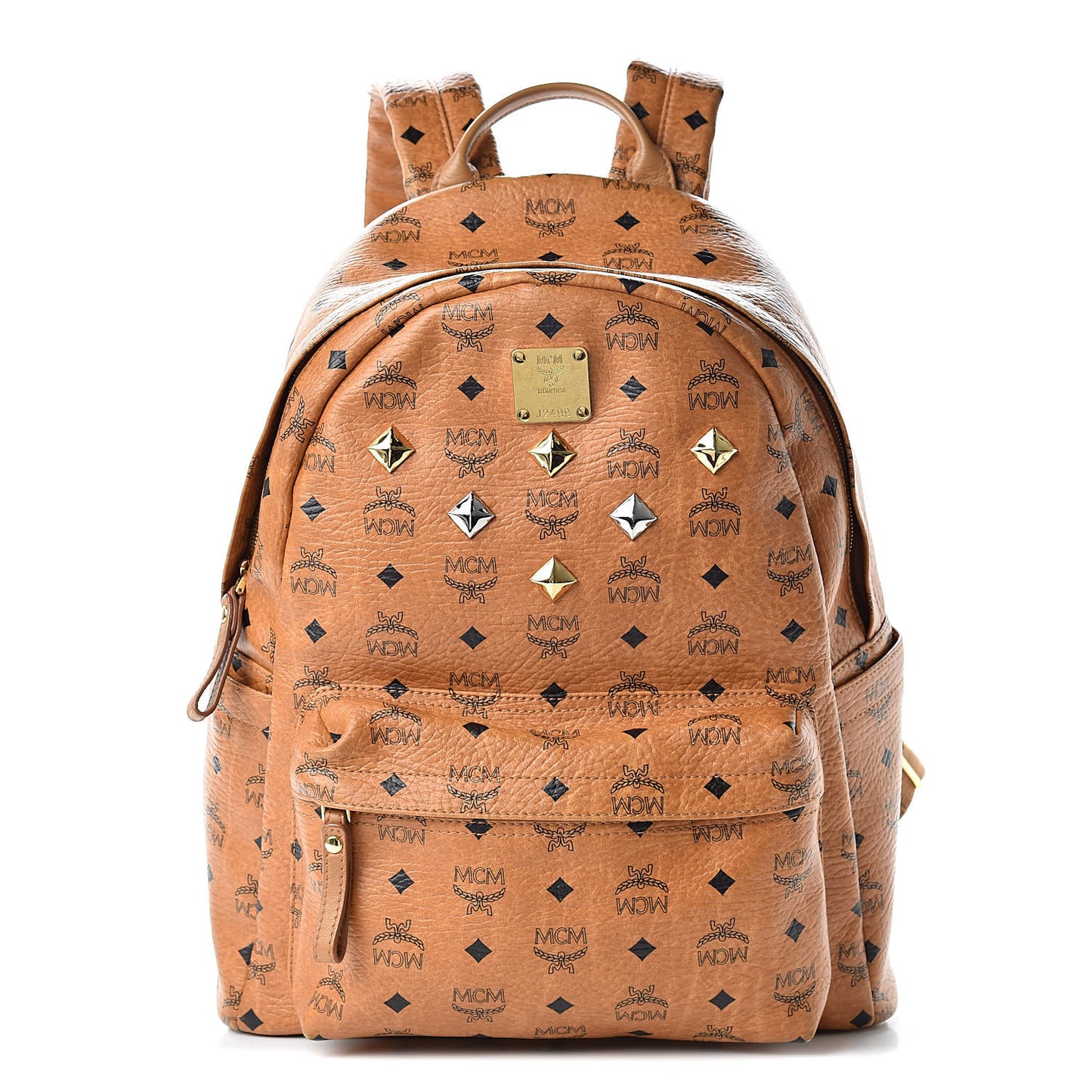 Visetos Medium Sprinkle Stud Stark Backpack Cognac