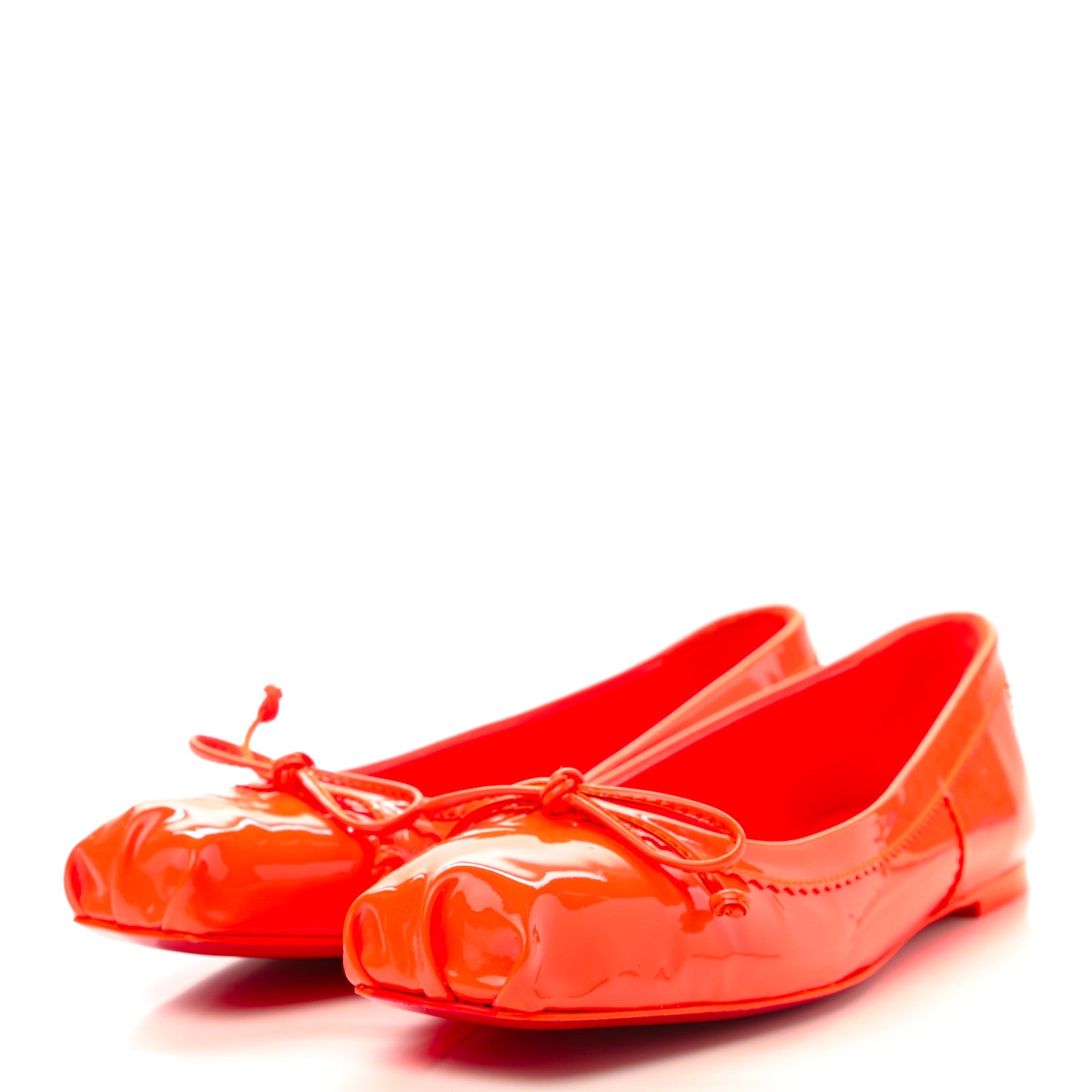 Christian Louboutin Patent Mamadrague Flats 35.5 Sunrise 3 of 8