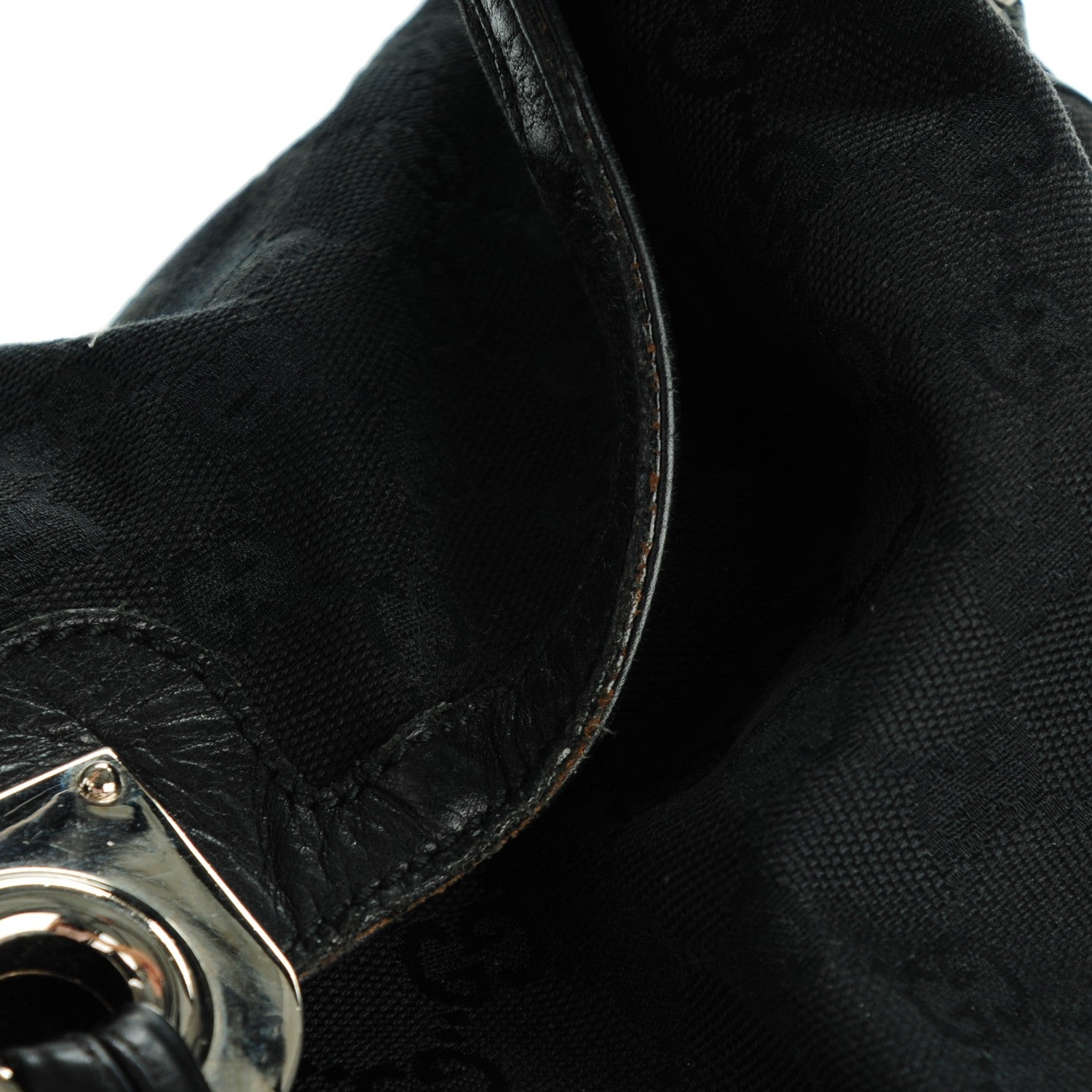 Gucci Monogram Large Indy Top Handle Bag Black 13 of 13