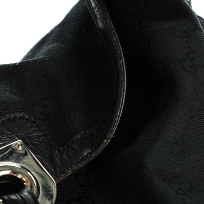 Gucci Monogram Large Indy Top Handle Bag Black 13 of 13