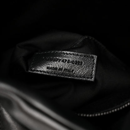 Saint Laurent Lambskin Quilted Monogram Monochrome Medium Loulou Puffer Chain Satchel Black 7 of 13