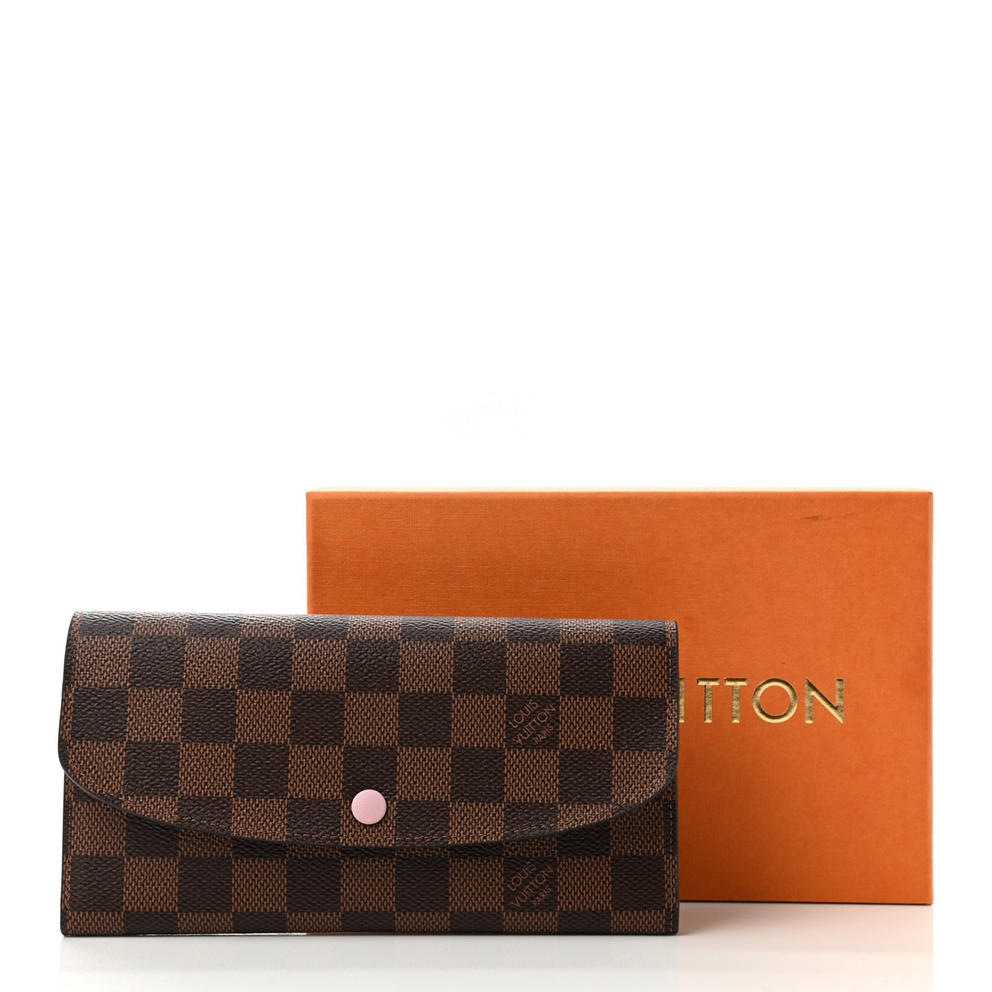Damier Ebene Emilie Wallet Rose Ballerine