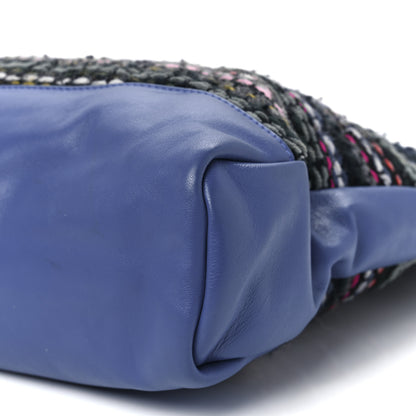 Chanel Tweed Calfskin Quilted Large 31 Shopping Bag Blue Multicolor 11 of 11