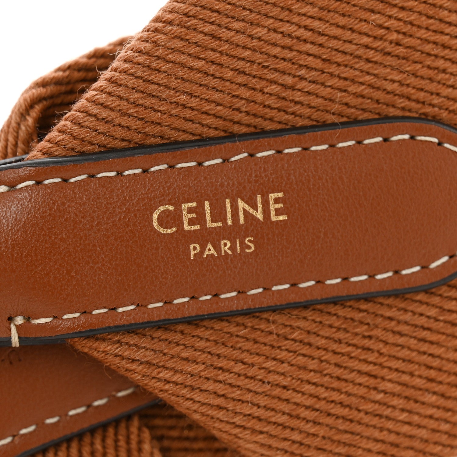 Celine Jacquard Wool Strap Light Brown 3 of 5