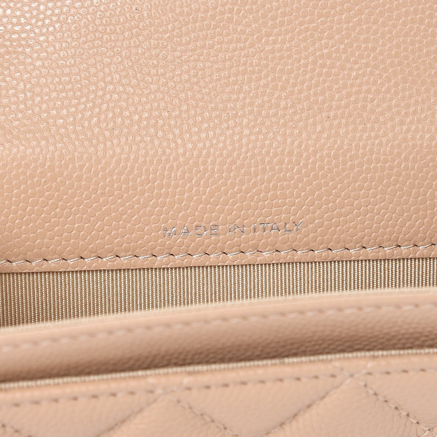 Chanel Caviar Quilted Card Holder Wallet Beige 7 of 9