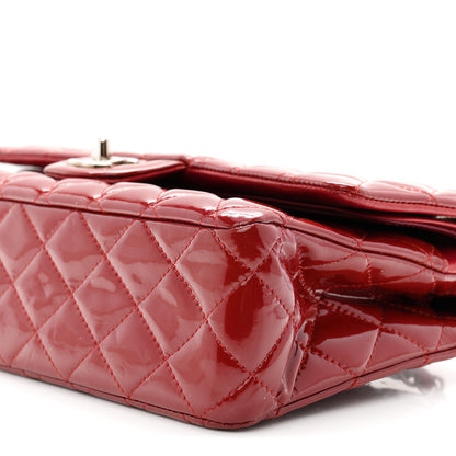 Chanel Patent Quilted Medium Double Flap Red 10 of 10