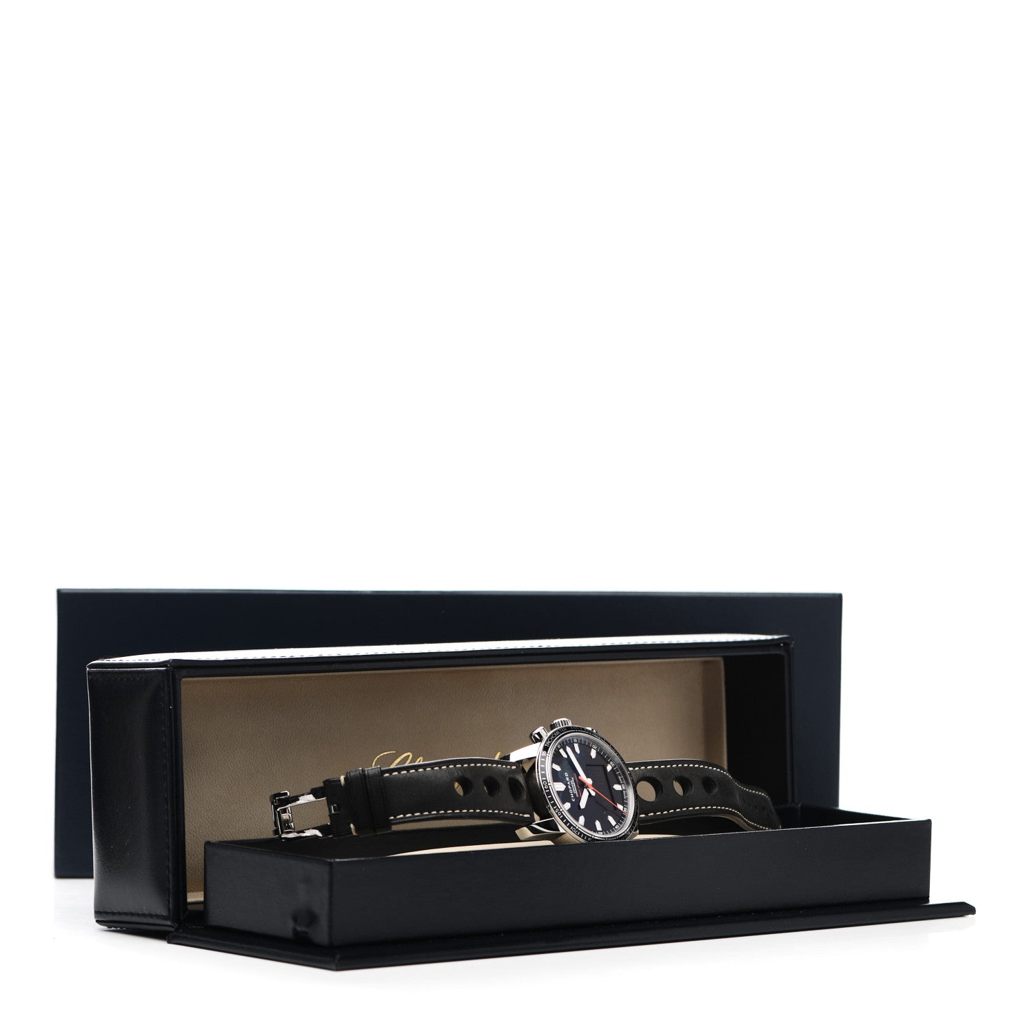 Chopard Stainless Steel Calfskin 42mm Grand Prix de Monaco Historique Time Attack Quartz Watch Black 5 of 5