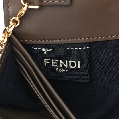 Fendi Vitello Soft F is Fendi Bi-Color FF 1974 Embossed Continental Envelope Wallet On Chain Maya Black 13 of 15