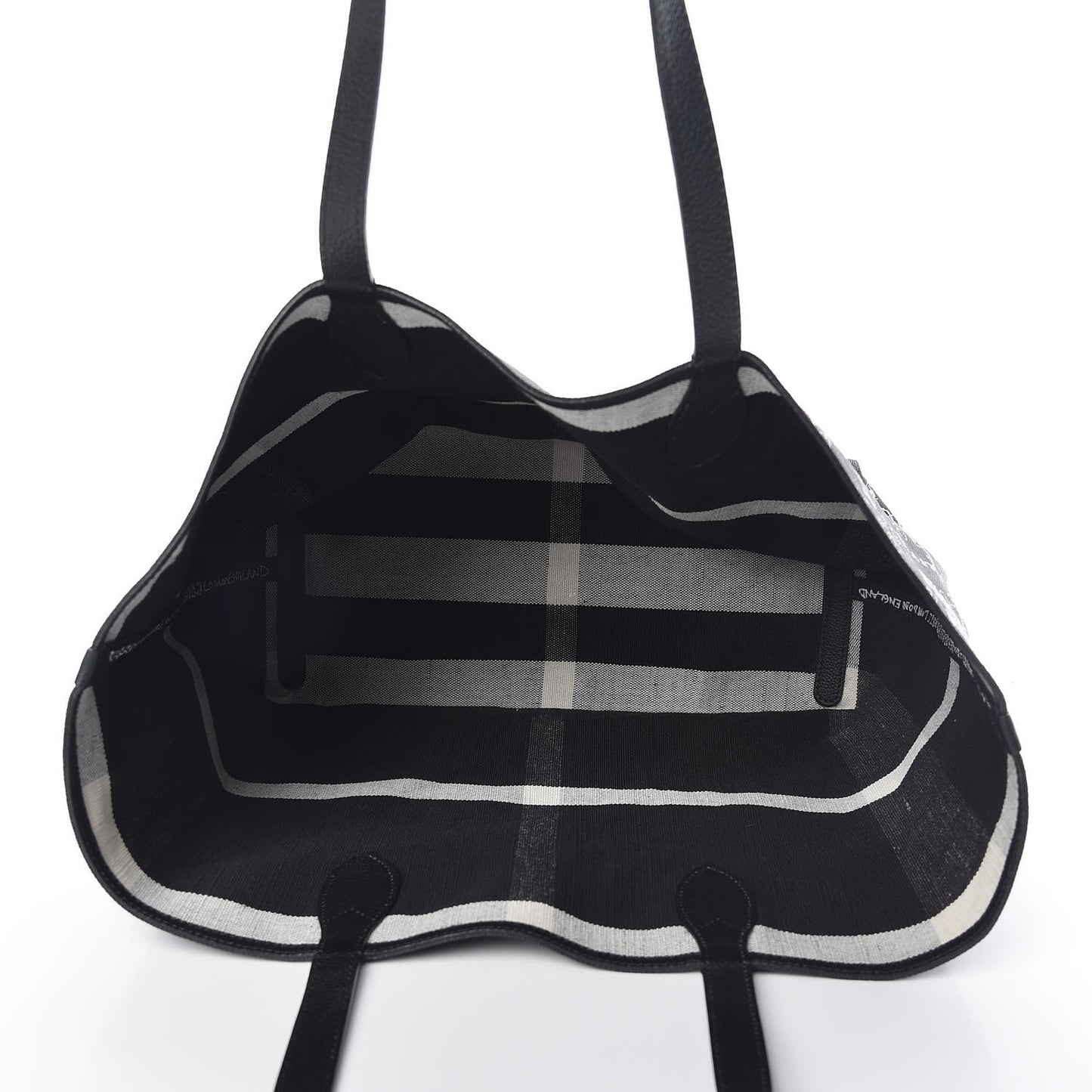 Coated Canvas Mega Check Sketchbook Medium Reversible Doodle Tote Black