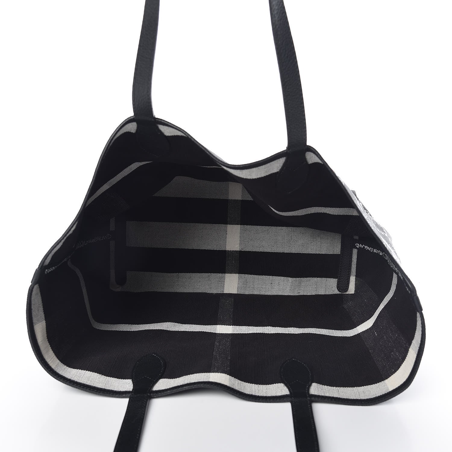 Burberry Coated Canvas Mega Check Sketchbook Medium Reversible Doodle Tote Black 10 of 13