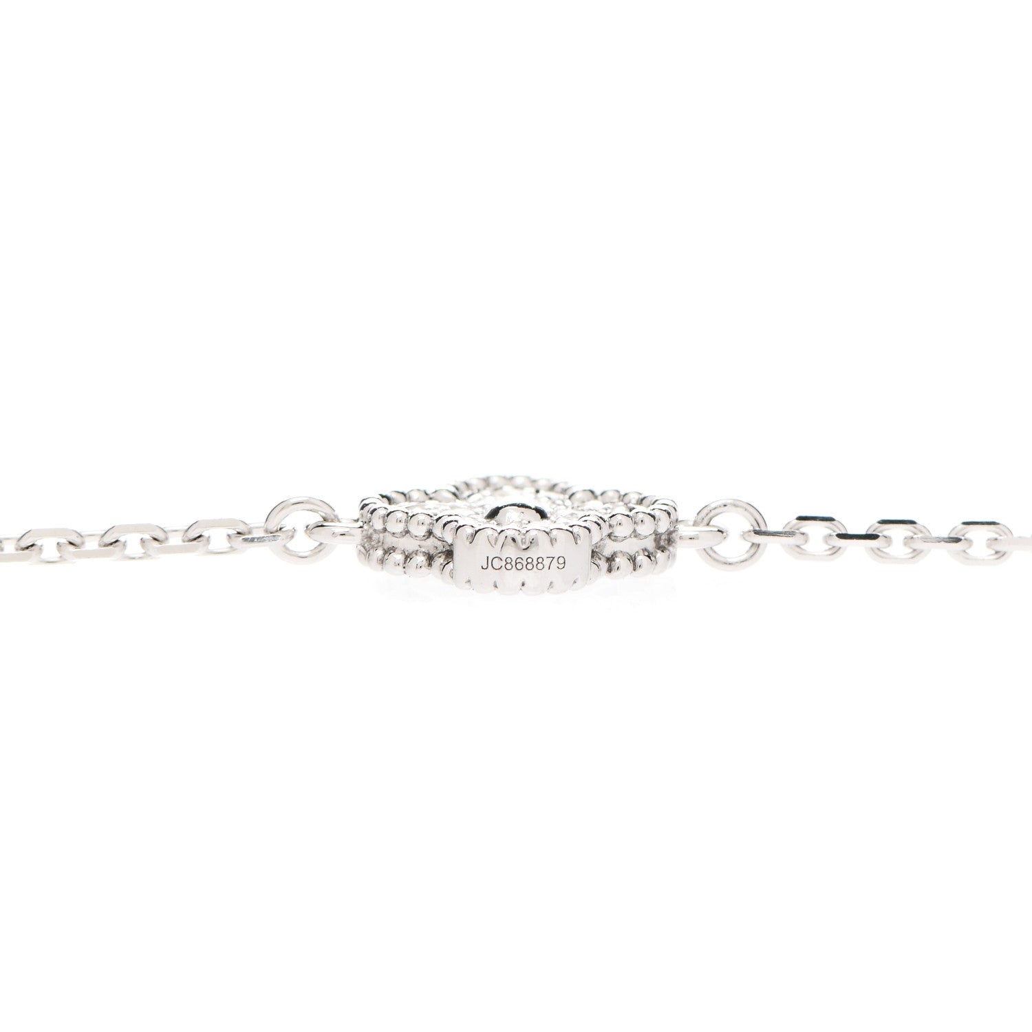 Van Cleef & Arpels 18K White Gold Diamond 16 Motifs Sweet Alhambra Necklace 7 of 7
