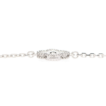 Van Cleef & Arpels 18K White Gold Diamond 16 Motifs Sweet Alhambra Necklace 7 of 7