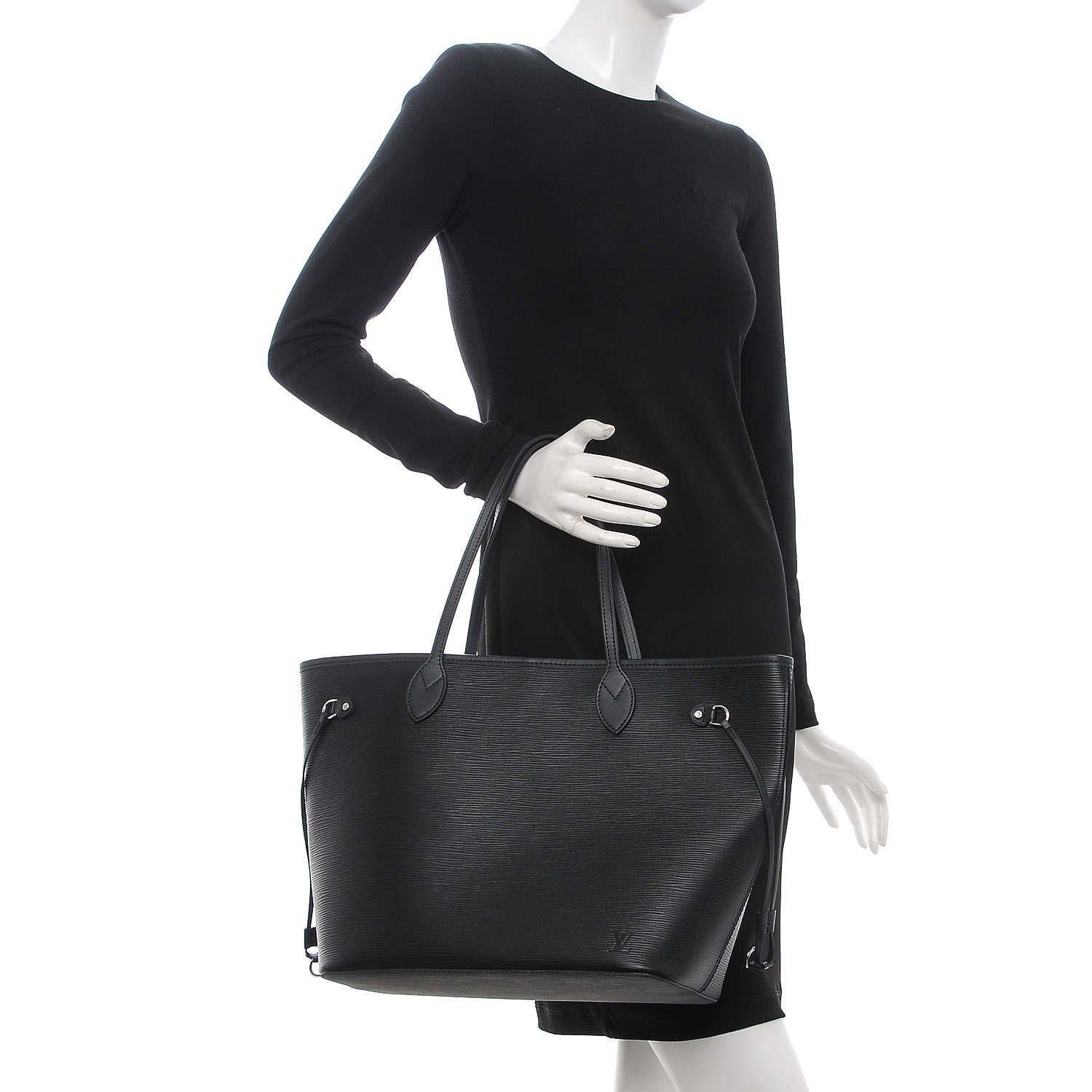 Louis Vuitton Epi Neverfull MM Black 2 of 9