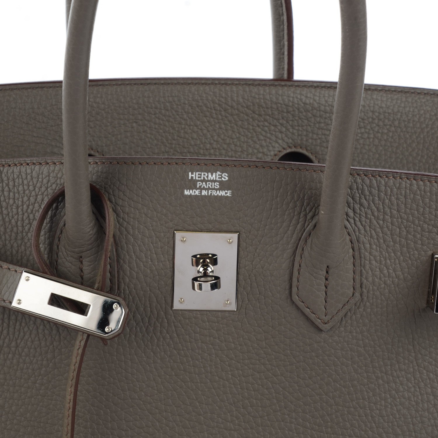 Hermes Taurillon Clemence Birkin 35 Etain 3 of 21