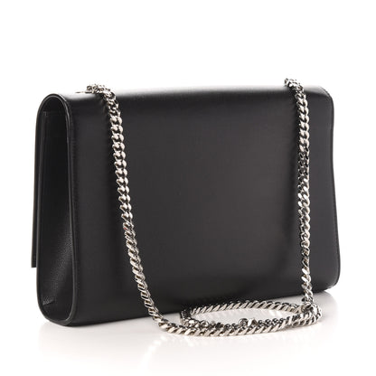 Saint Laurent Grain De Poudre Large Classic Monogram Kate Satchel Black 3 of 10