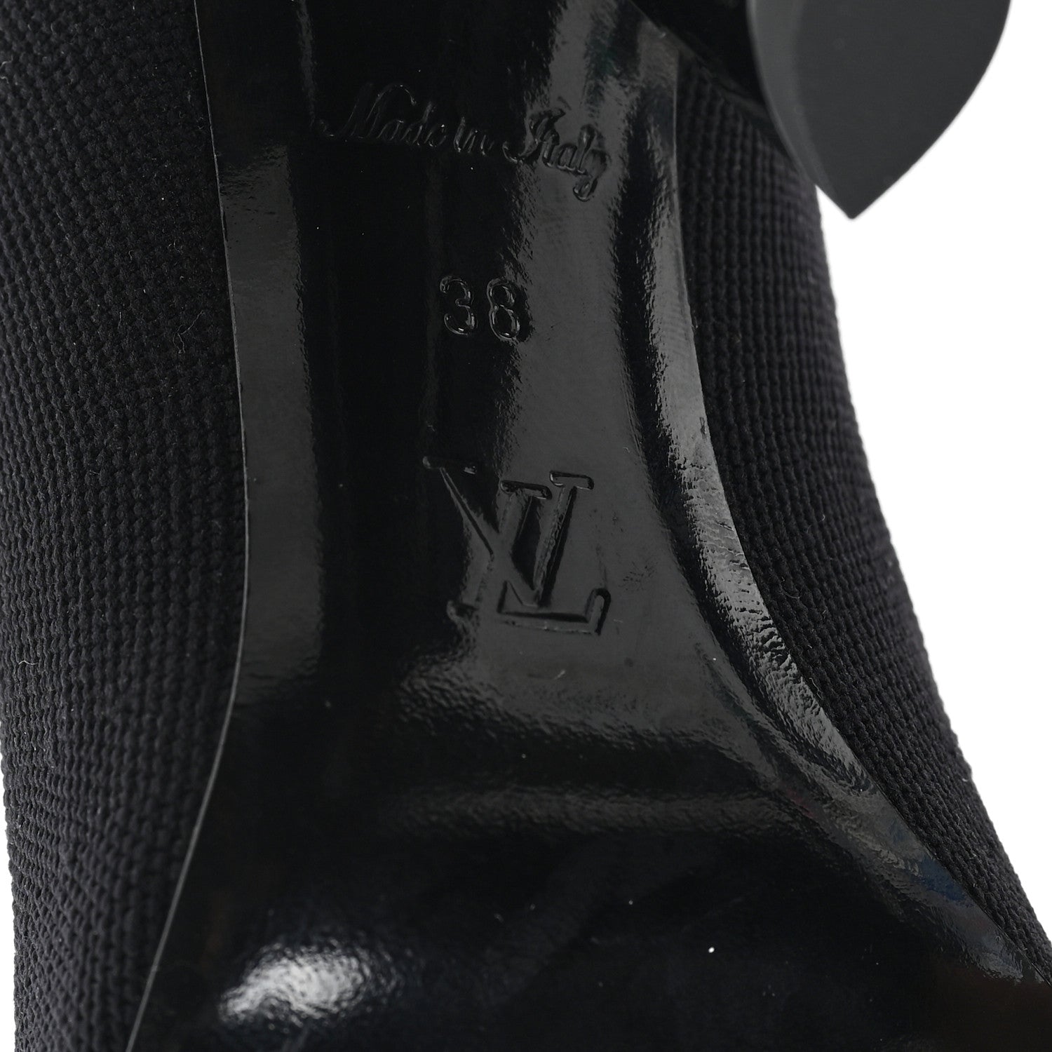 Louis Vuitton Stretch Fabric LV Black Heart Sock Ankle Boots 38 Black 6 of 7