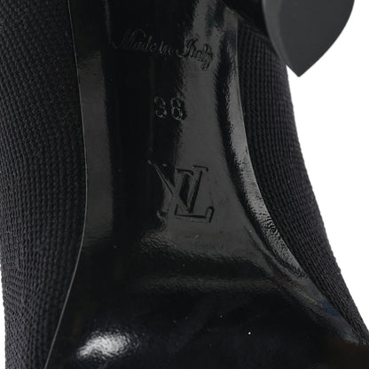 Louis Vuitton Stretch Fabric LV Black Heart Sock Ankle Boots 38 Black 6 of 7