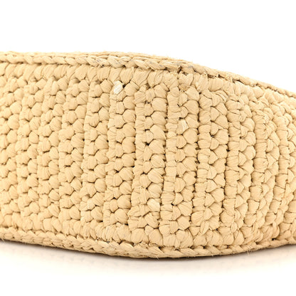 Prada Yarn Raffia Effect Crochet Re-Edition 2005 Shoulder Bag Naturale 7 of 12