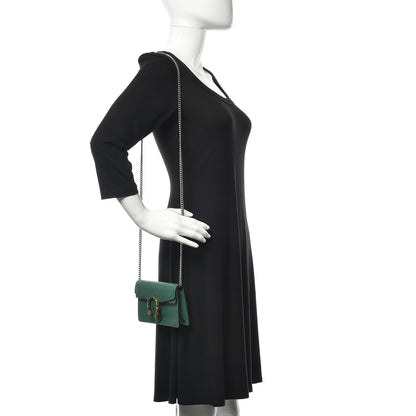 Gucci Calfskin Super Mini Dionysus Shoulder Bag Emerald 2 of 9