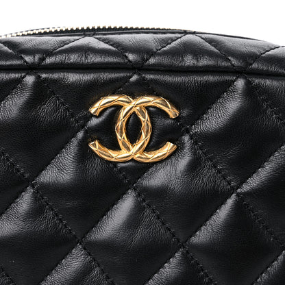 Chanel Lambskin Quilted Mini Pillow Crush Camera Case Black 9 of 9