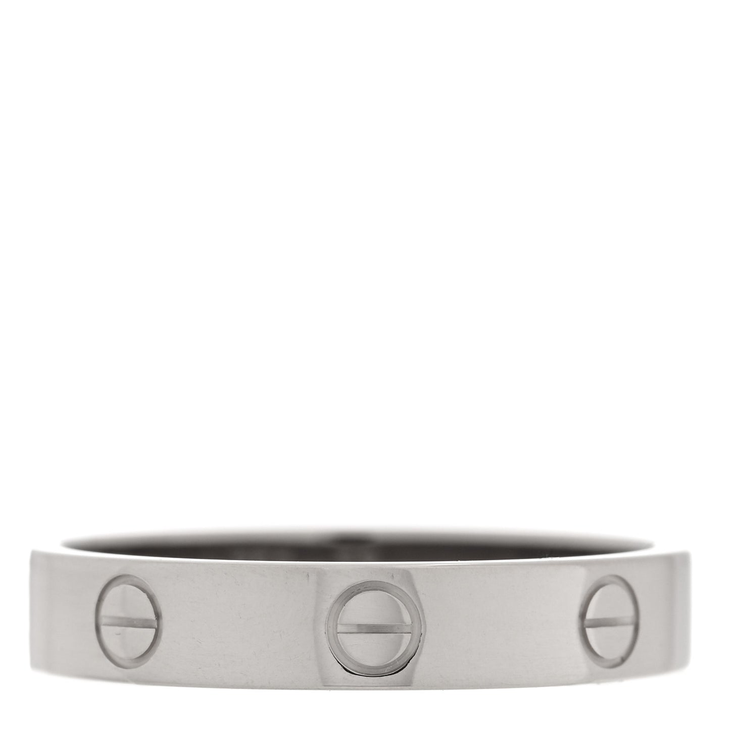 18K White Gold 4mm LOVE Wedding Band Ring 58 8.5