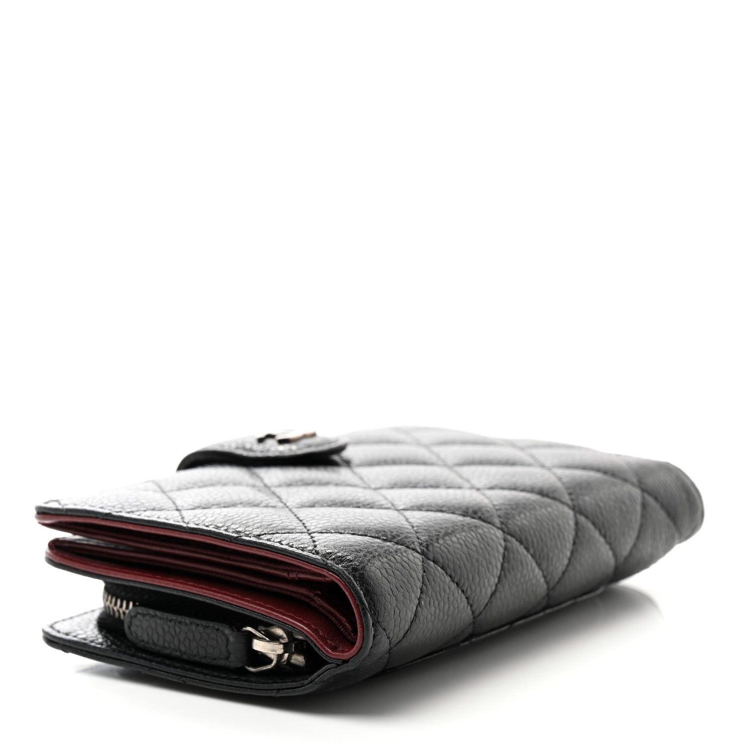 Chanel Caviar Quilted CC French Wallet Black 4 of 9
