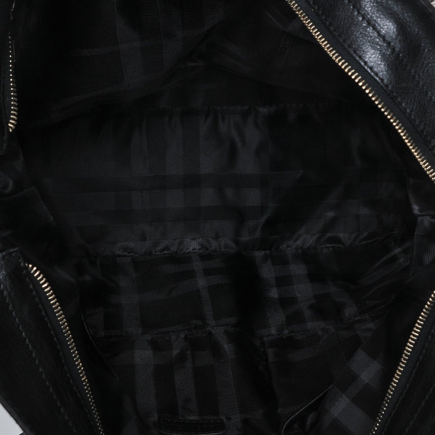 Canvas House Check Woven Tote Black