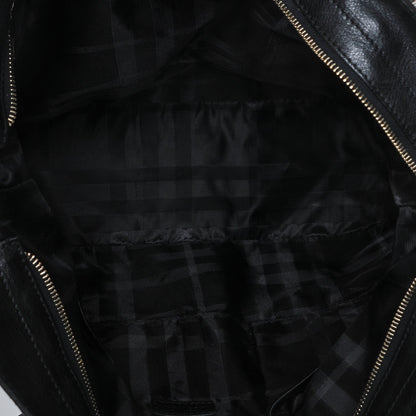 Burberry Canvas House Check Woven Tote Black 5 of 7