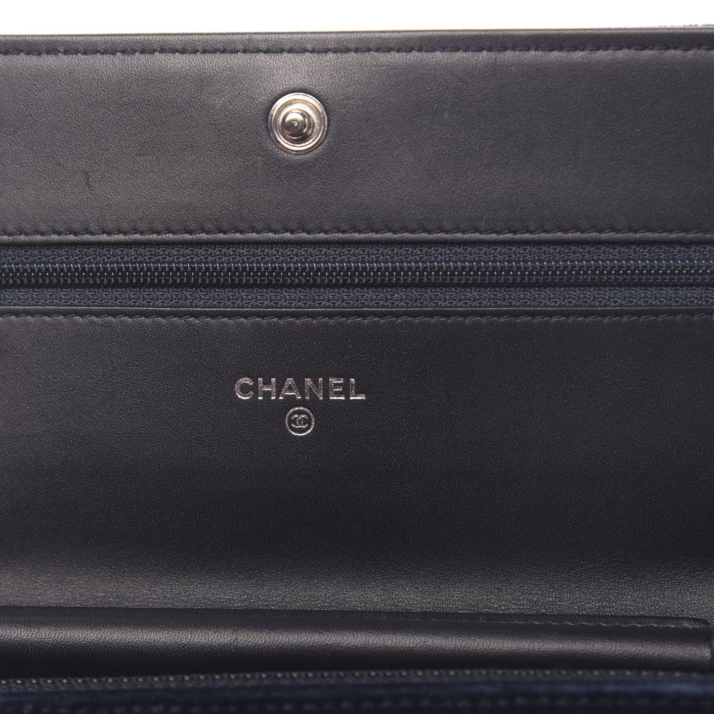 Velvet Quilted Boy Wallet On Chain WOC Navy