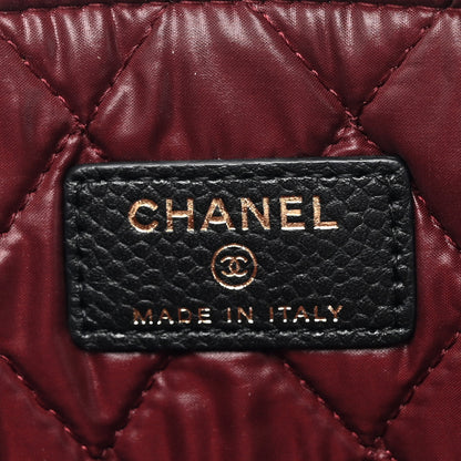 Chanel Caviar Quilted Large Cosmetic Case Black 6 of 9